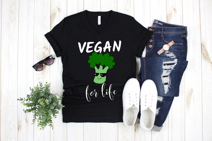 Vegan For Life - Vegan/ Vegetable Lover Girl Women's Ladies' T-shirt