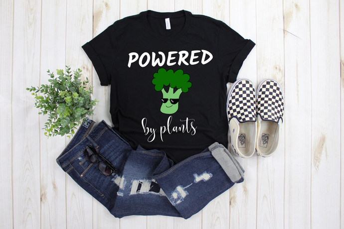 Powered by plants - Vegan/ Vegetable Lover Girl Women's Ladies' T-shirt