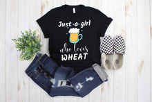 Load image into Gallery viewer, Just a Girl Who Loves Wheat - Social Butterfly Girl Women&#39;s Ladies&#39; T-shirt