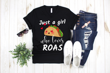 Load image into Gallery viewer, Just a Girl Who Loves ROAS - Marketer Social Media Ad Girl Women&#39;s Ladies&#39; T-shirt