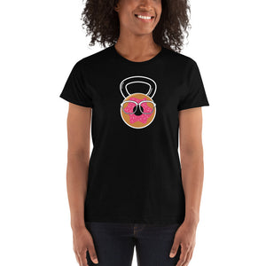 Kettlebell Glazed Donut Glasses Smart Lady Workout Shirt - Ladies' T-shirt