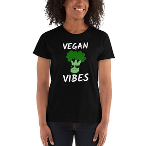 Vegan Vibes - Vegan/ Vegetable Lover Girl Women's Ladies' T-shirt