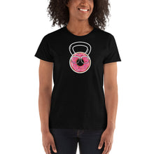 Load image into Gallery viewer, Kettlebell Sprinkled Pink Donut Glasses Smart Lady Workout Shirt - Ladies&#39; T-shirt