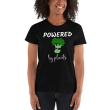 Load image into Gallery viewer, Powered by plants - Vegan/ Vegetable Lover Girl Women&#39;s Ladies&#39; T-shirt